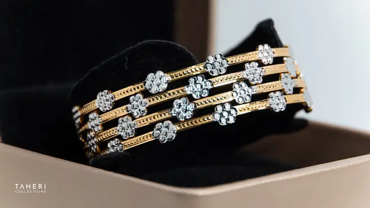Two-Tone Bangles & Kara design 261 by TAHERI