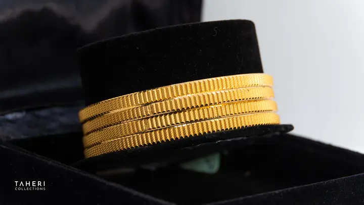 Yellow Gold Bangles & Kara design 267 by TAHERI