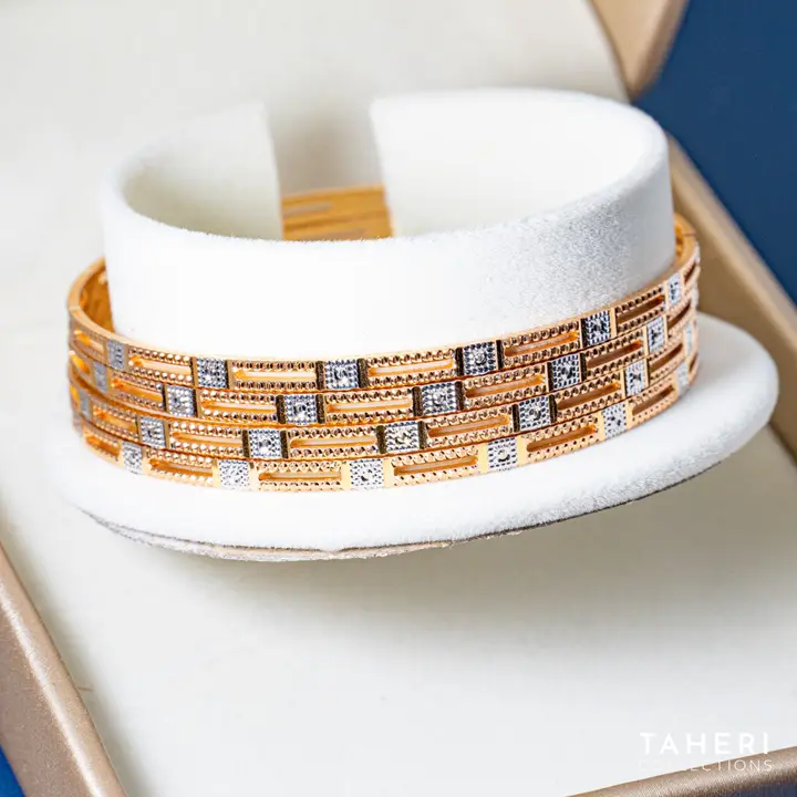 Two-Tone Bangles & Kara design 270 by TAHERI