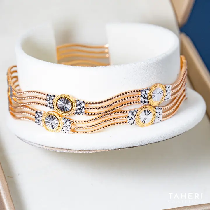 Two-Tone Bangles & Kara design 272 by TAHERI