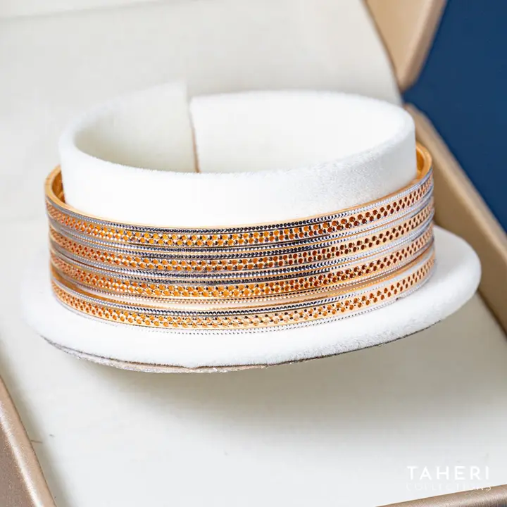 Two-Tone Bangles & Kara design 274 by TAHERI