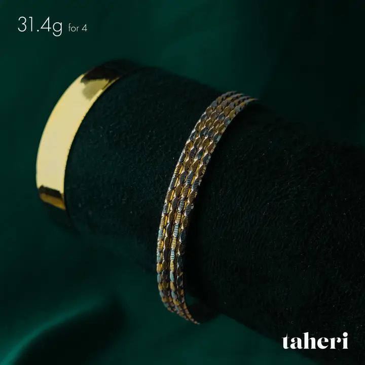 Two-Tone Bangles & Kara design 276 by TAHERI