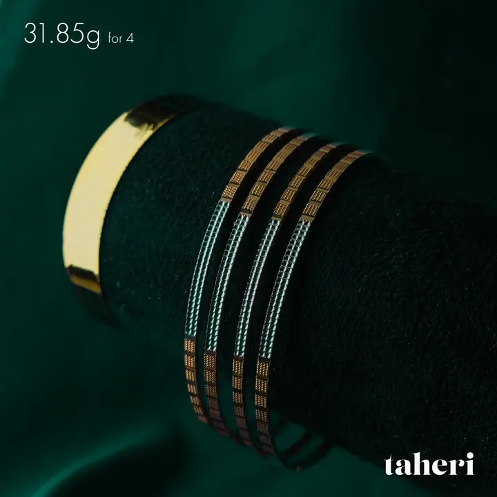 Two-Tone Bangles & Kara design 277 by TAHERI