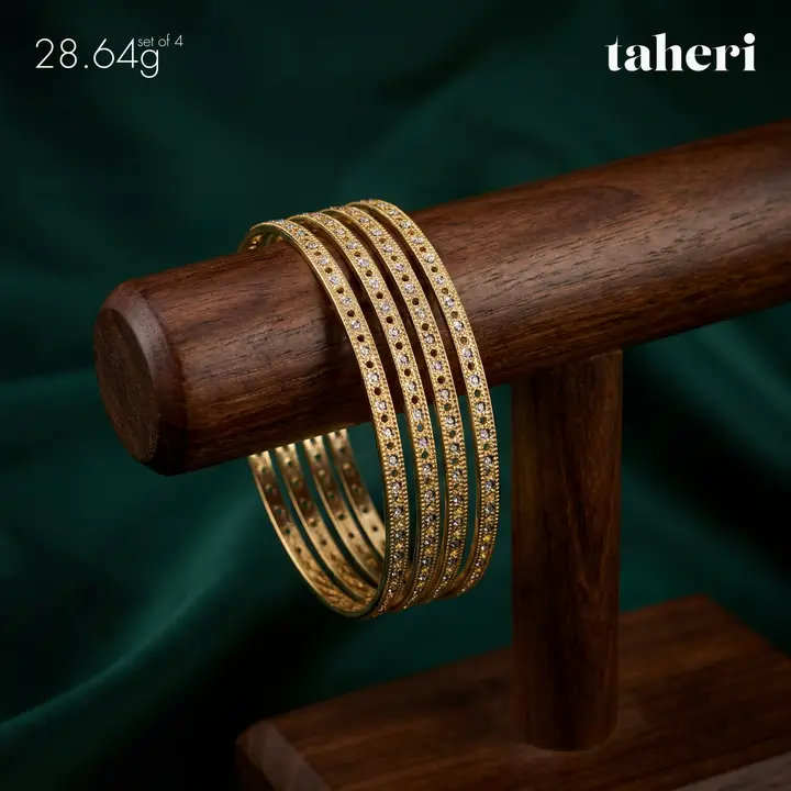 Yellow Gold Bangles & Kara design 214 by TAHERI
