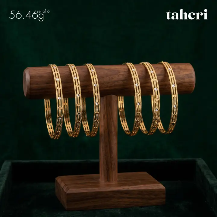 Yellow Gold Bangles & Kara design 215 by TAHERI
